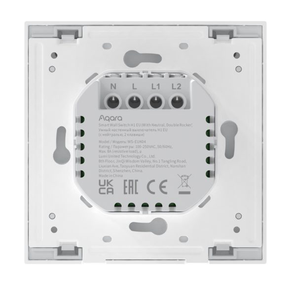 Выключатель двухклавишный с нейтралью | Aqara Smart Wall Switch H1 EU (With Neutral, Double Rocker) — изображение 5