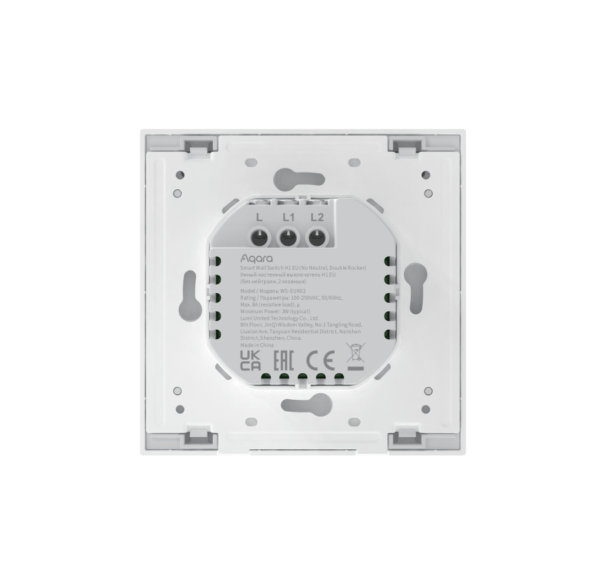 Выключатель двухклавишный без нейтрали | Aqara Smart Wall Switch H1 EU (No Neutral, Double Rocker) — изображение 5
