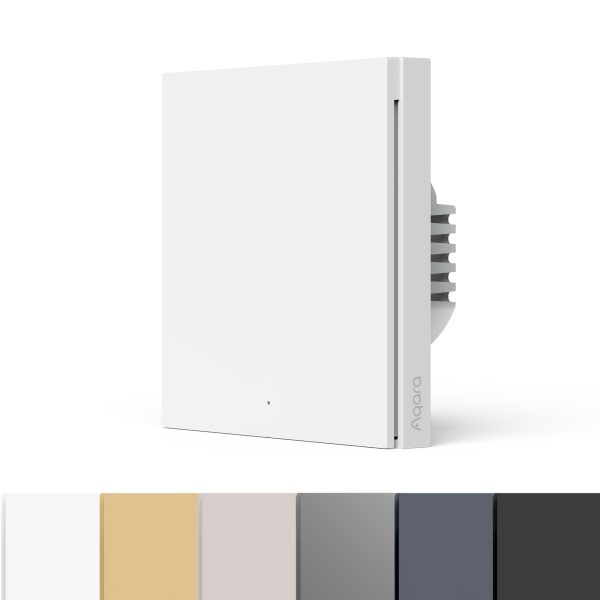 Выключатель одноклавишный без нейтрали | Aqara Smart Wall Switch H1 EU (No Neutral, Single Rocker)
