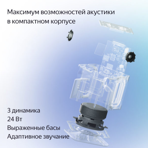 Умная колонка Яндекс Станция Миди с Алисой, с Zigbee, 24Вт — изображение 8
